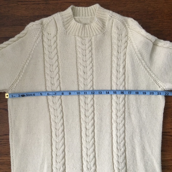 Fisherman coastal cottage crew style sweater - Picture 4 of 6